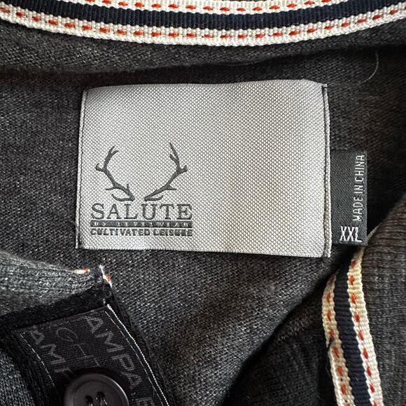 NEW Salute Levelwear NHL Tampa Bay Lightning Long Sleeve Polo Grey XXL Hockey - Picture 8 of 12